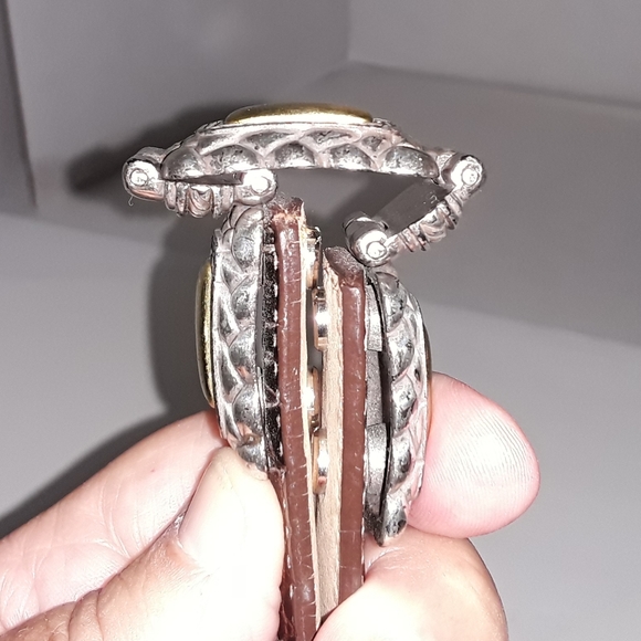 Brighton Vtg. Brown faux croc leather belt - EUC - Picture 12 of 15